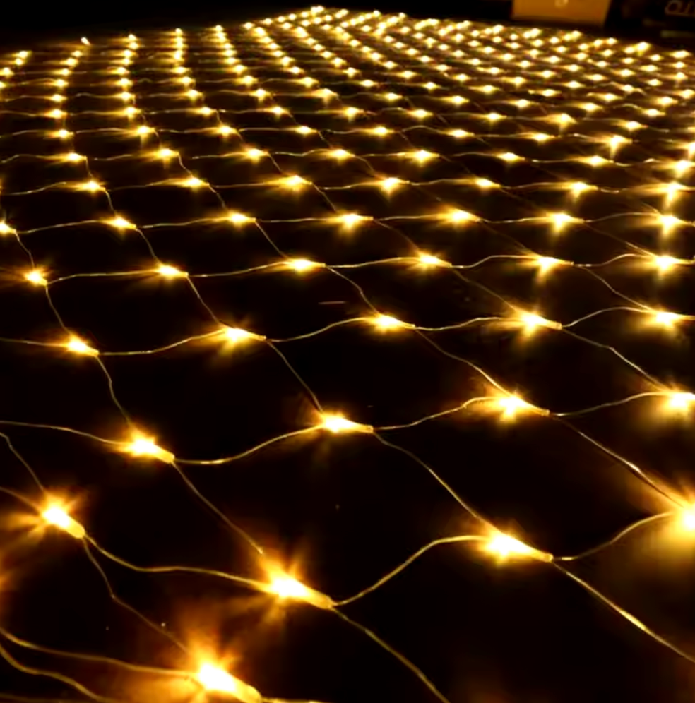 SLSL003-1.5M*1.5M Led Fishing Net Mesh String Light Outdoor Use Decorative Christmas Lighting