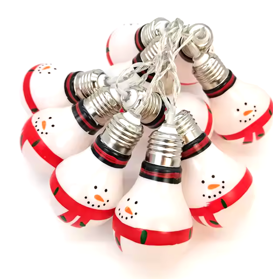 SLSL012-Christmas Decoration Supplies New Led Gift Light String snowman Christmas Cane Christmas Hat Christmas stocking