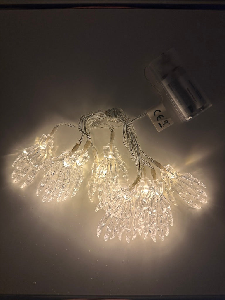 SLSL007-Battery operated decorative lighting White Ghost LED String Lights for Halloween Holiday