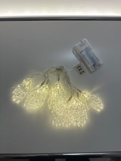 SLSL007-Battery operated decorative lighting White Ghost LED String Lights for Halloween Holiday