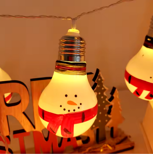 SLSL012-Christmas Decoration Supplies New Led Gift Light String snowman Christmas Cane Christmas Hat Christmas stocking